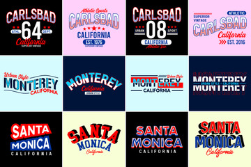 set of retro labels, badges, typography design, t Shirt print