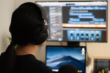 Recording room, singing ideas, singing songs, composing songs