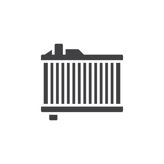 Car radiator vector icon