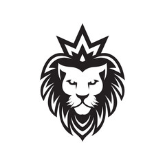 Lion head logo images illustration