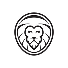 Lion head logo images illustration