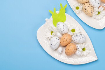 Easter eggs and flowers