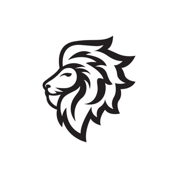 Lion head logo images illustration