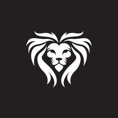 Lion head logo images illustration