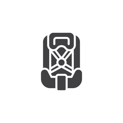 Infant car seat vector icon