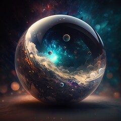 The whole universe is conceptualised in a bubble. Generative AI