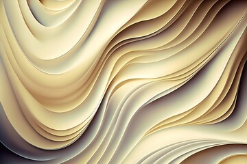 Flowy golden abstract background. Generative ai composite.