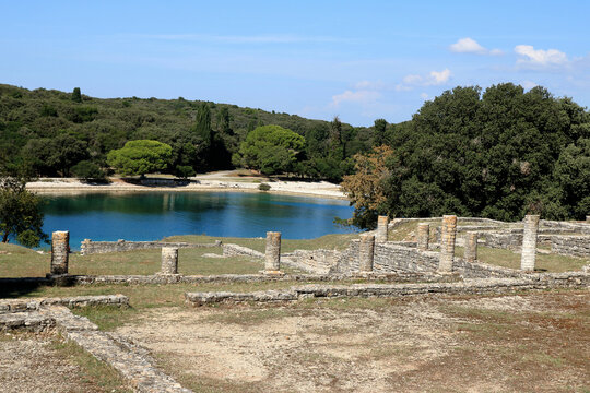 Roman remains of the hill fort in national park Brioni, Croatia
