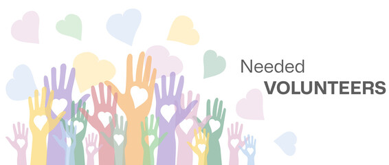 National volunteering banner, national volunteering month.