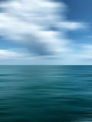 Obraz premium Abstract Sea and Sky Background. Blue blurred background motion gradient light abstract motion glow
