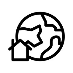 Showcase the beauty and elegance of your design with this stunning Black and White earth Icon. Perfect for graphic designs, logos, mobile apps, posters and more. 
