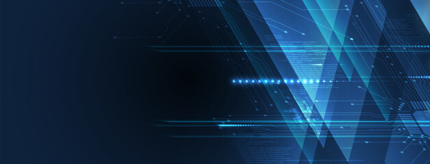 Quantum processing. Deep learning artificial intelligence. Future new technology  for business or science presentation