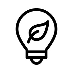 Showcase the beauty and elegance of your design with this stunning Black and White eco bulb Icon. Perfect for graphic designs, logos, mobile apps, posters, and more. 
