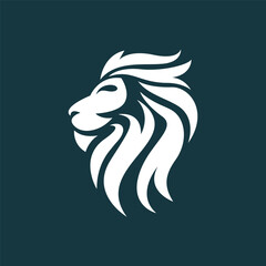 Lion head logo images illustration