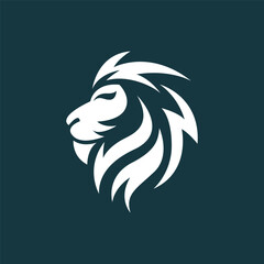 Lion head logo images illustration