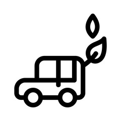Showcase the beauty and elegance of your design with this stunning Black and White eco-car Icon. Perfect for graphic designs, logos, mobile apps, posters, and more. 
