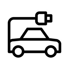 Showcase the beauty and elegance of your design with this stunning Black and White electric car Icon. Perfect for graphic designs, logos, mobile apps, posters and more. 
