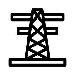 Showcase the beauty and elegance of your design with this stunning Black and White electricity tower Icon. Perfect for graphic designs, logos, mobile apps, posters and more. 

