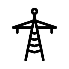 Showcase the beauty and elegance of your design with this stunning Black and White electricity tower Icon. Perfect for graphic designs, logos, mobile apps, posters and more. 
