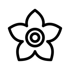 Showcase the beauty and elegance of your design with this stunning Black and White flower Icon. Perfect for graphic designs, logos, mobile apps, posters and more. 
