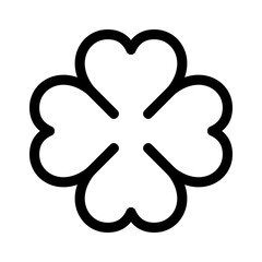 Showcase the beauty and elegance of your design with this stunning Black and White four leaf clover Icon. Perfect for graphic designs, logos, mobile apps, posters and more. 
