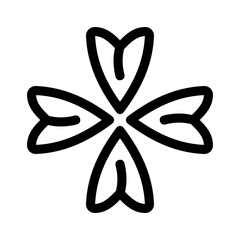 Showcase the beauty and elegance of your design with this stunning Black and White four leaf clover Icon. Perfect for graphic designs, logos, mobile apps, posters and more. 
