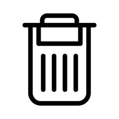 Showcase the beauty and elegance of your design with this stunning Black and White garbage Icon. Perfect for graphic designs, logos, mobile apps, posters and more. 
