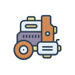 Color illustration icon for pumps