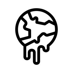Showcase the beauty and elegance of your design with this stunning Black and White global warming Icon. Perfect for graphic designs, logos, mobile apps, posters and more. 
