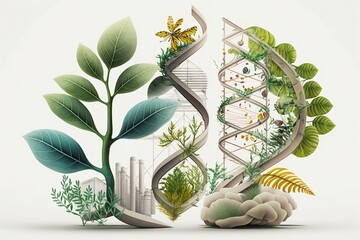 Biology Laboratory Nature and Science Plant Made with Generative AI