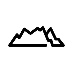 Showcase the beauty and elegance of your design with this stunning Black and White mountain Icon. Perfect for graphic designs, logos, mobile apps, posters and more. 
