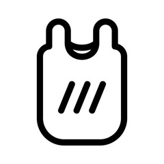 Showcase the beauty and elegance of your design with this stunning Black and White plastic bag Icon. Perfect for graphic designs, logos, mobile apps, posters and more. 
