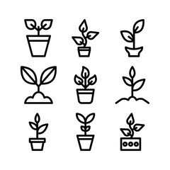 Showcase the beauty and elegance of your design with this stunning Black and White plant Icon. Perfect for graphic designs, logos, mobile apps, posters and more. 
