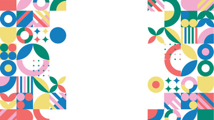 Abstract pop art color paint splash pattern background. Memphis geometry background