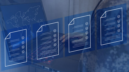 Document management, online database and documentation, digital file storage, software, record keeping, database technology, file access, sharing documents.	