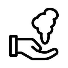 Showcase the beauty and elegance of your design with this stunning Black and White pollution Icon. Perfect for graphic designs, logos, mobile apps, posters and more. 
