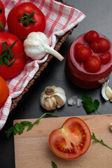 Italian homemade pasta with tomato sauce