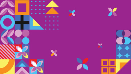 abstract background frame with geometric patterns