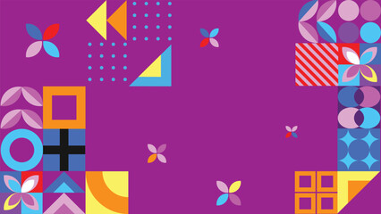 Fototapeta premium abstract background frame with geometric patterns