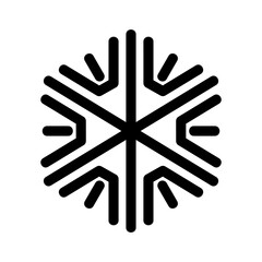 Showcase the beauty and elegance of your design with this stunning Black and White snowflake Icon. Perfect for graphic designs, logos, mobile apps, posters and more. 
