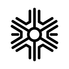 Showcase the beauty and elegance of your design with this stunning Black and White snowflake Icon. Perfect for graphic designs, logos, mobile apps, posters and more. 
