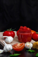 Italian homemade pasta with tomato sauce