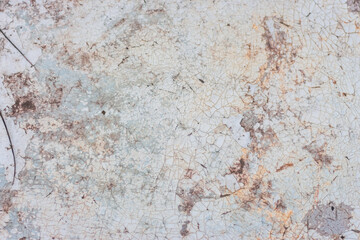 Old wall background. Weathered surface. Aged metal background with copy space. Scratch grunge pattern. Crack wallpaper. Rough illustration. 
