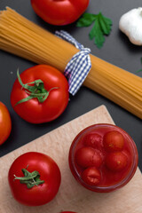 Italian homemade pasta with tomato sauce