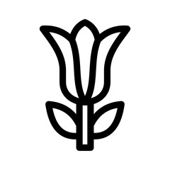 Showcase the beauty and elegance of your design with this stunning Black and White tulip Icon. Perfect for graphic designs, logos, mobile apps, posters and more. 
