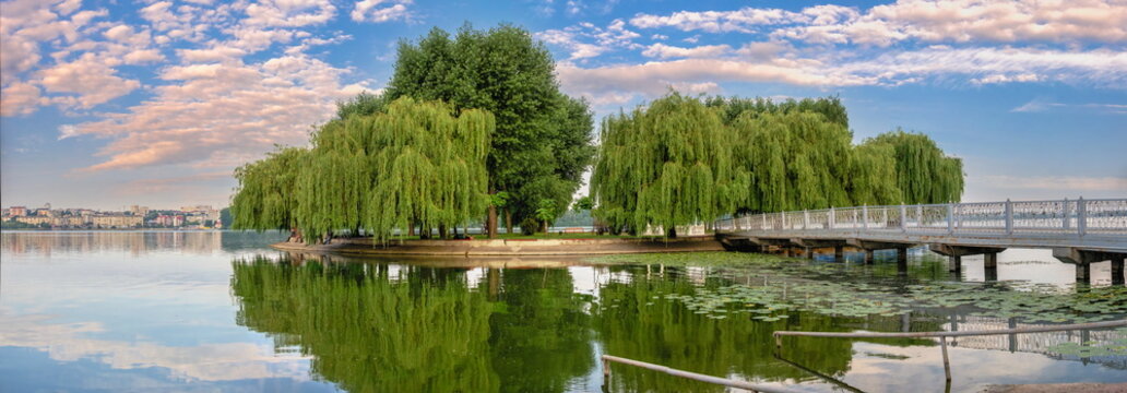 the lovers island in Ternopil, Ukraine