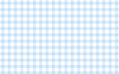 手描き水彩風青のギンガムチェック柄