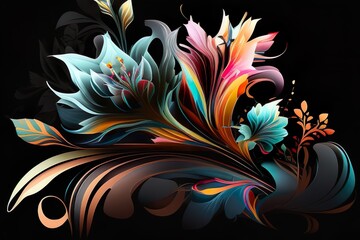 abstract floral design background