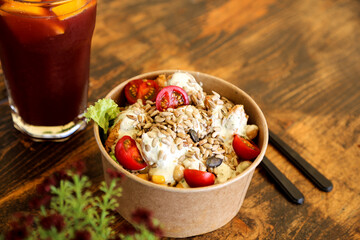 Some frsh salad as street food
