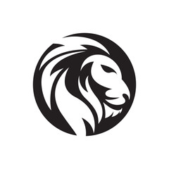 Lion head logo images illustration